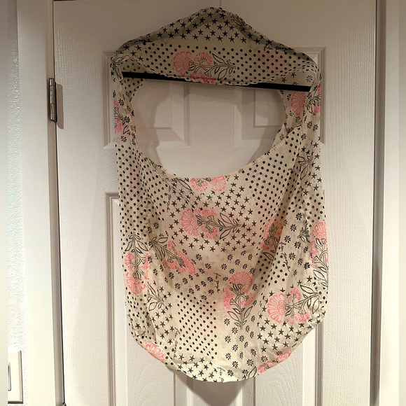 Free People Fabric Sheer Tote Floral NWOT - Picture 2 of 4